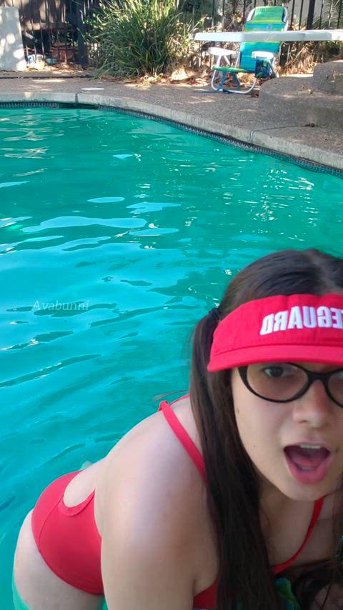 Lifeguarding and wearing pigtails