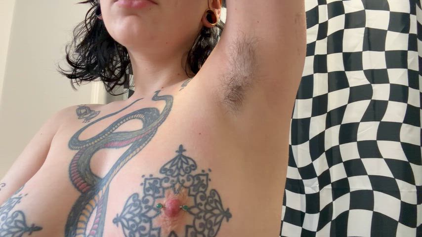 Lick my hairy pits before you rub your cock on em