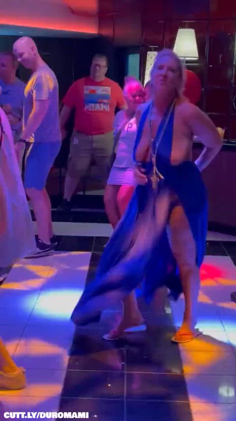 Amateur Dancing Flashing Funny Porn MILF Party Public Tits Trashy Boners r/NSFWFunny Porn GIF by duromami