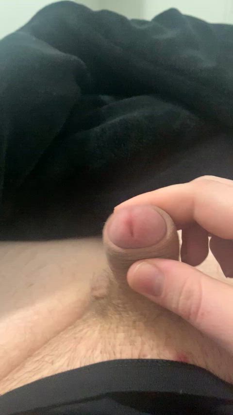 Me stroking my 20 y/o small cock