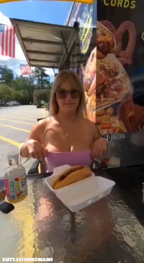 Amateur Big Tits Blonde Boobs Compilation Exhibitionist Flashing NSFW Public Porn GIF by duromami