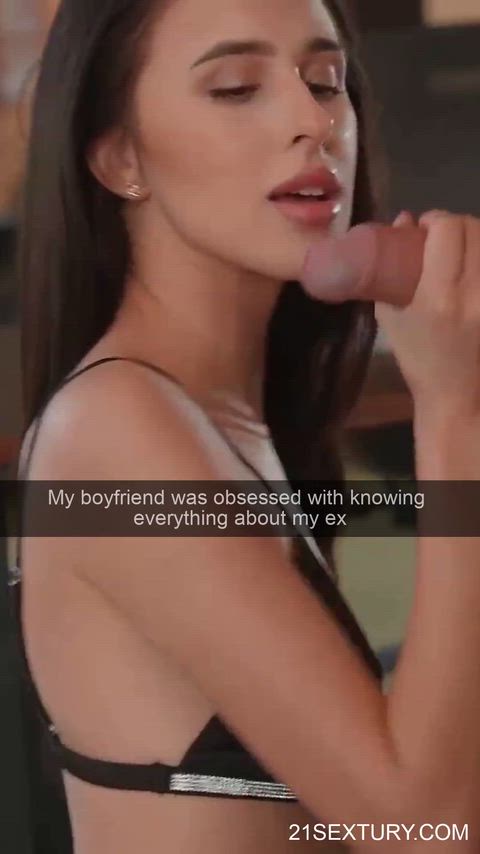 My boyfriend was obsessed with what my big dick ex was like in bed