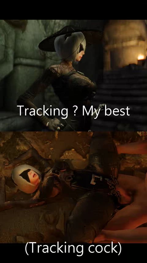 《Three Rose of Skyrim》 Chapter 23：雙美穴中過夜、2B滿身精液