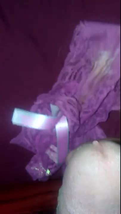 Precum on Sisters Dirty Panties GIF