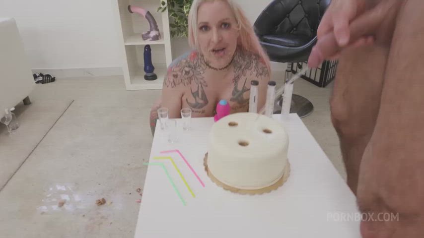Just Alexxa Vice enjoying her cake soaked with piss!