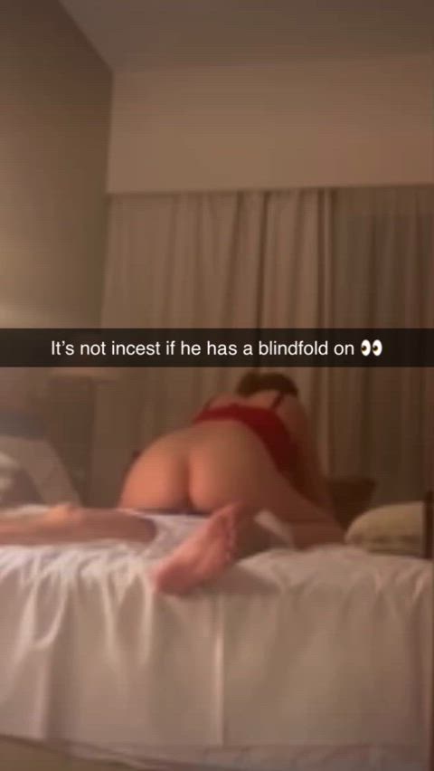It’s not incest because he can’t even see