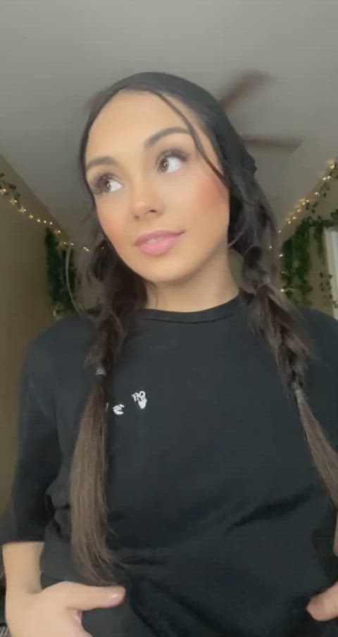 Bring some whipped cream over, so you can lick it off of my tits
