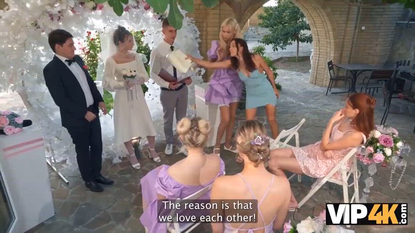 Step into the world of VIP4K, where the stunning bride, Olivia Trunk, experiences an unforgettable wedding night. As the guests indulge in the festivities, Robien Gun, the groom, leads his bride to a private room, eager to consummate their marriage. But