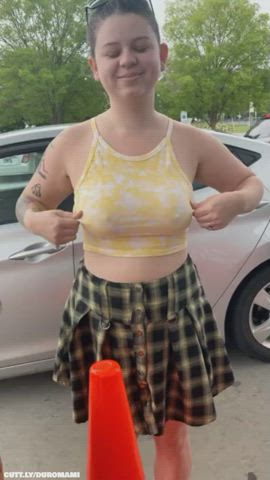 Amateur Boobs Compilation Exhibitionist Flashing Goth Public Tits Porn GIF by duromami