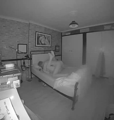 When you're working the night shift but your wife is at home being fucked in black and white.