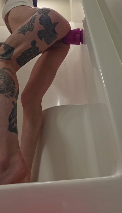 I love how my double dildo stretches my ass