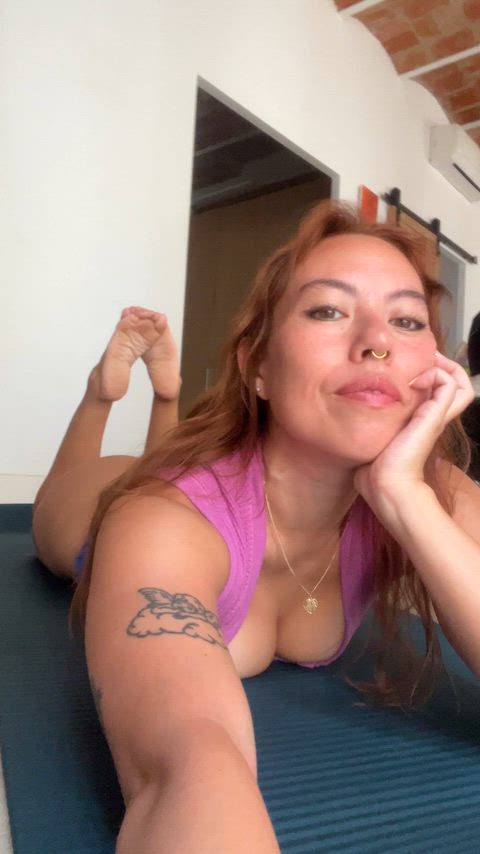Tiny feet and a silly smile