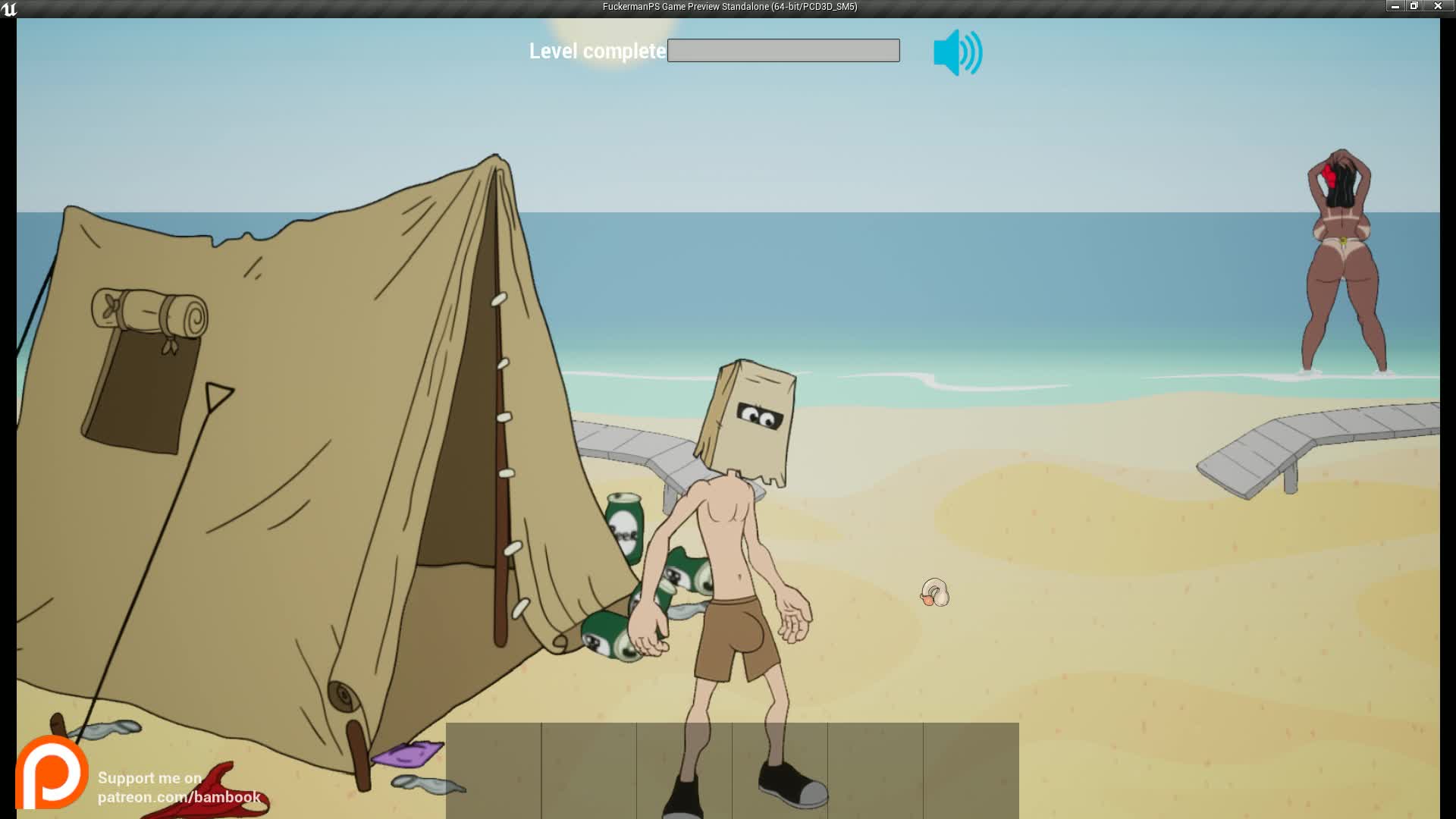 footage from the game Fuckerman: Beach
