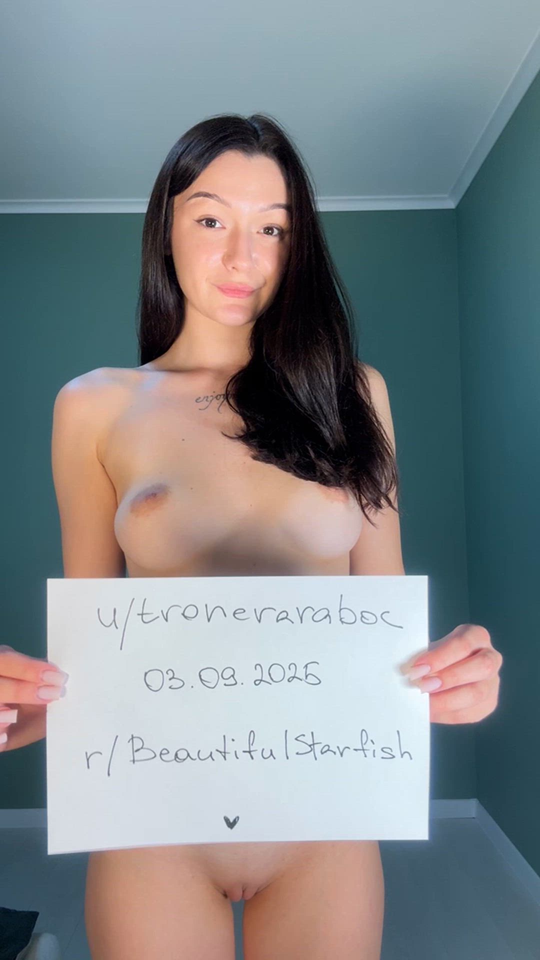 Amateur, Boobs, Brunette, Cute, Naked, Natural Tits