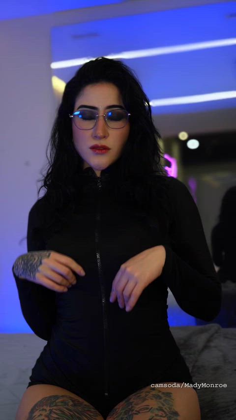 Amateur Big Tits Glasses Goth Latina Solo Tease Teen TikTok Tits Porn GIF by casasalsa