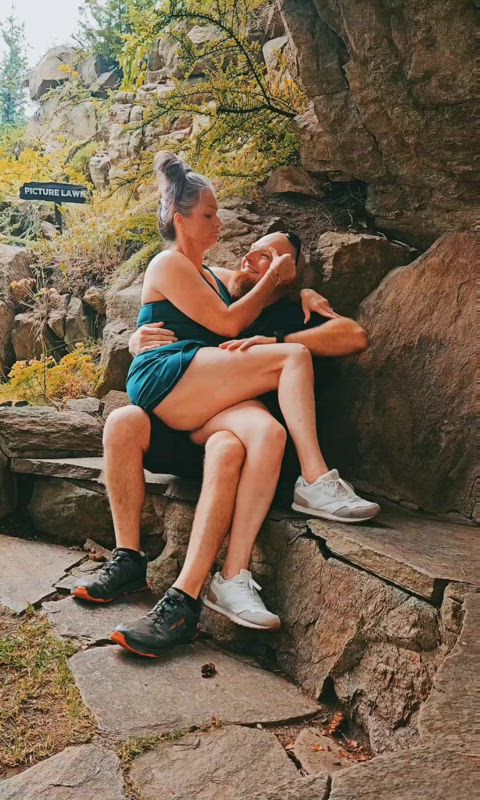 I wanted a romantic picture. Judging by the smile on his face he immediately had a different idea