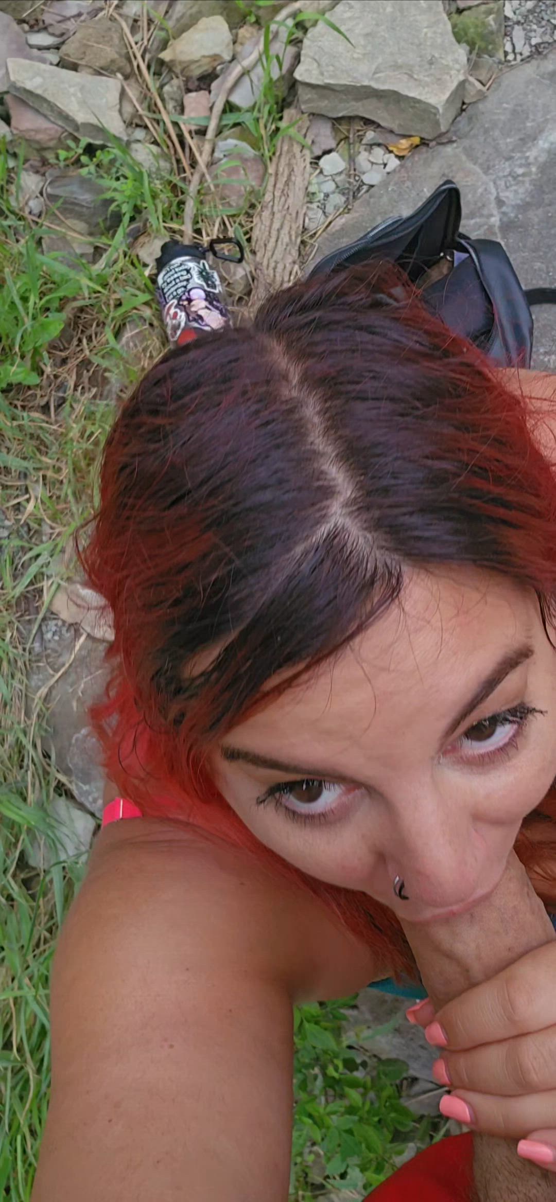 Blowjob, Cock Worship, Gagging, Monster Cock, OnlyFans, Public