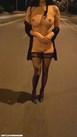 Amateur Ass Exhibitionist Flashing High Heels Hotwife MILF Nudity Public Porn GIF by duromami