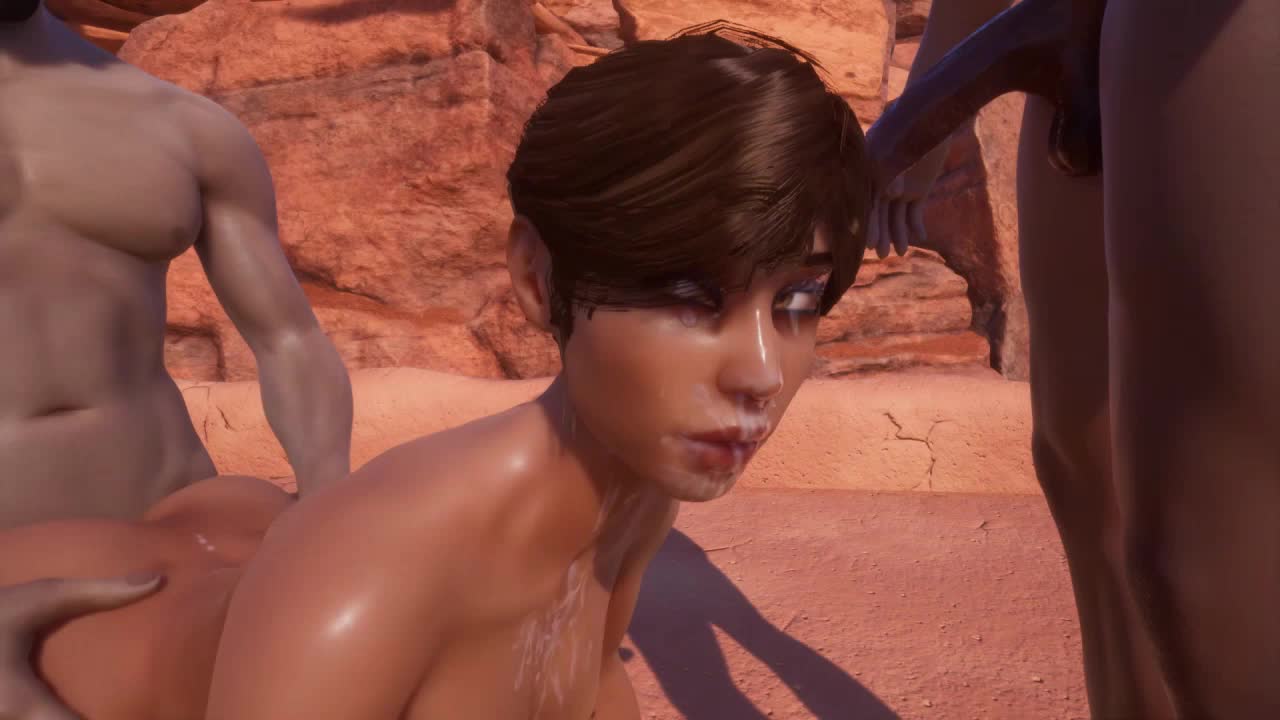 a Prostitute services 2 men in a messy Threesome. This was produced with the sandbox feature of the Wild Life game by Adeptus Steve. Link to the full video in comments