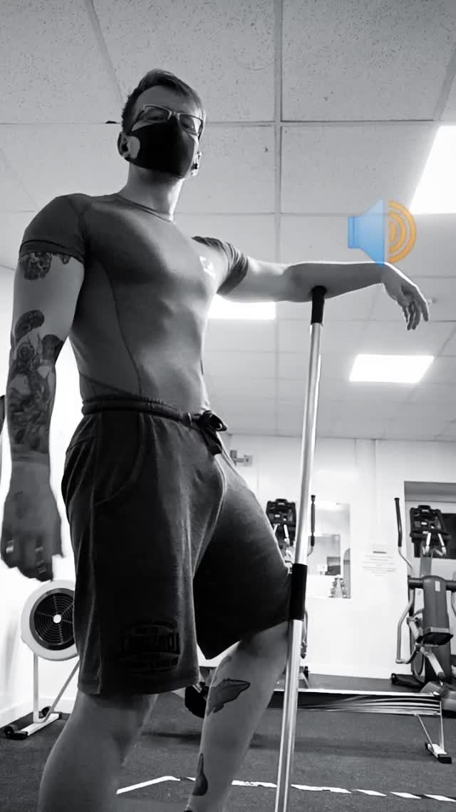 Tried to pose but got too into the gym tunes