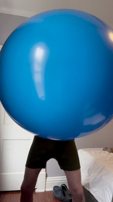I love the involuntary moans that come out when I’m I’m blowing up a huge balloon, I can feel the throb in my cock as it gets bigger and tighter in my hands until I unload my cum all over! Would you “cum” play with me and my big balloon? 😈