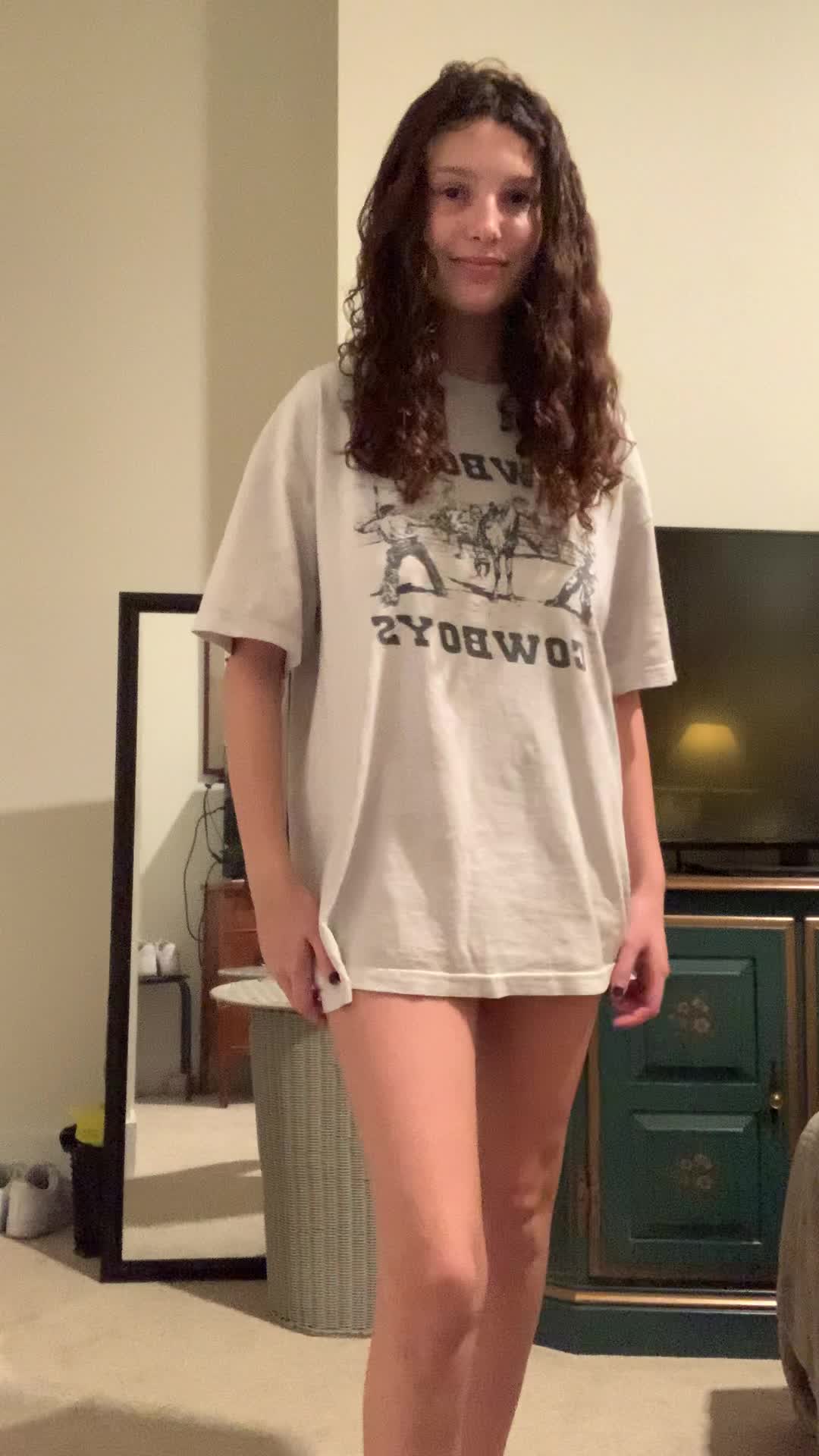 i hope you like what i’m hiding underneath my t shirt :)