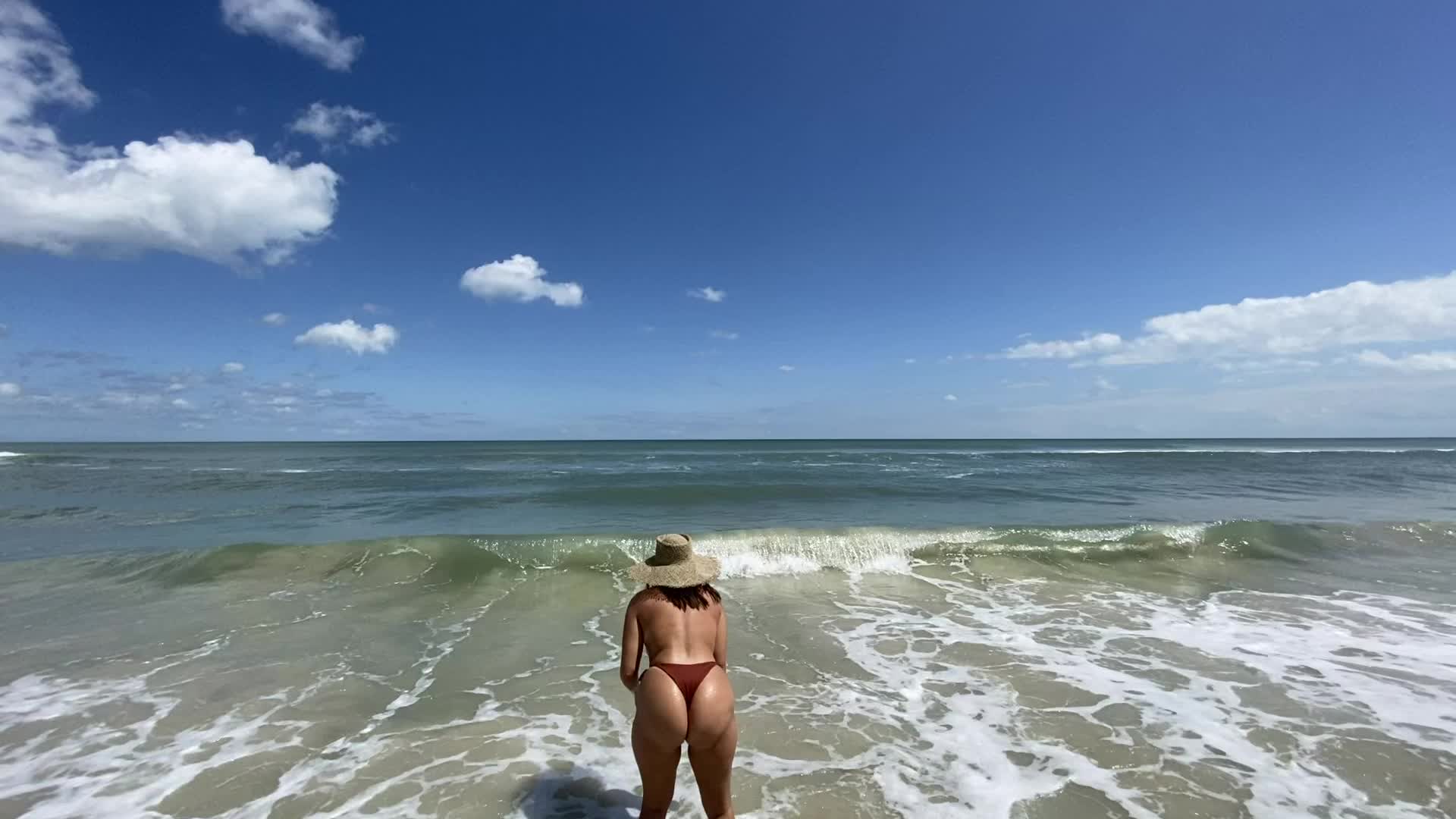 Thong and topless is how I like to get my sun