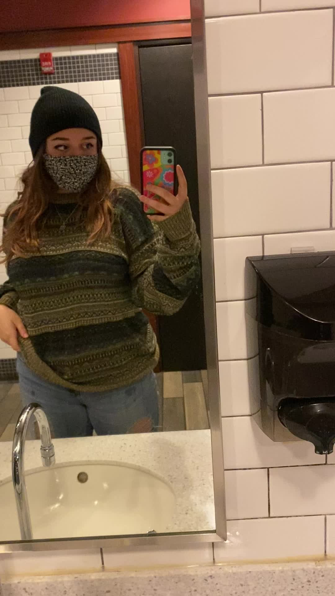 a comfy sweater can hide so much ;)