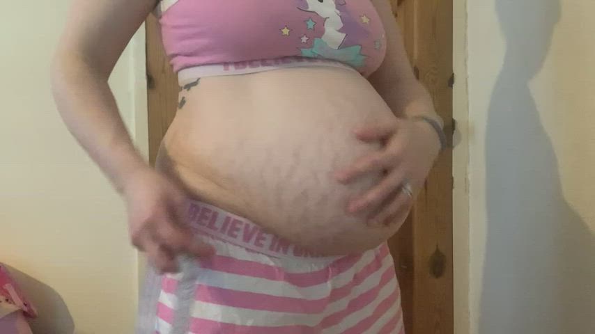 pregnancy marks all over my belly and titties I just love it