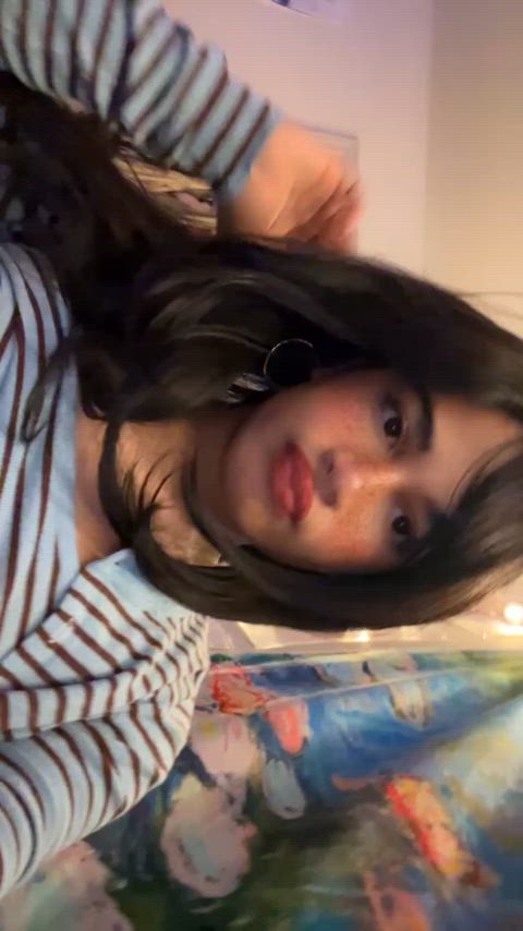 My eyes are up here, if you're gonna stare at my tits at least suck on them 😣