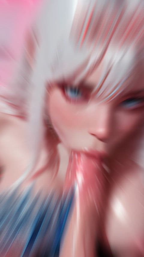 OG Anime Waifu Sucking and riding a big dick.