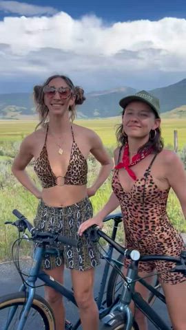 On a bike ride in the Grand Tetons
