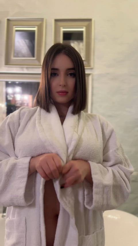 Revealing my big boobs after shower