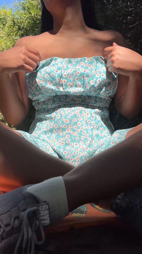 My wet pussy in the public park