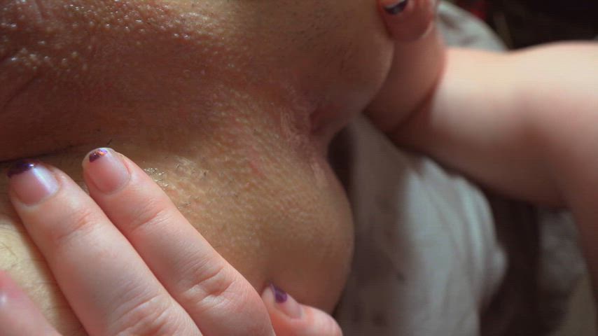 Really tonguing his ass