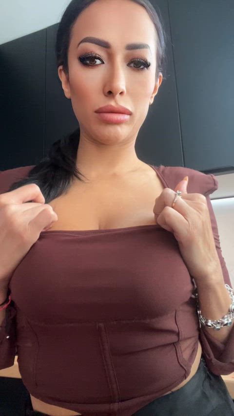 Does mommy need you to convince to suck on her titties?