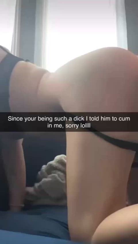 just came in her and sent her back home to her skinny weak boyfriend half broken