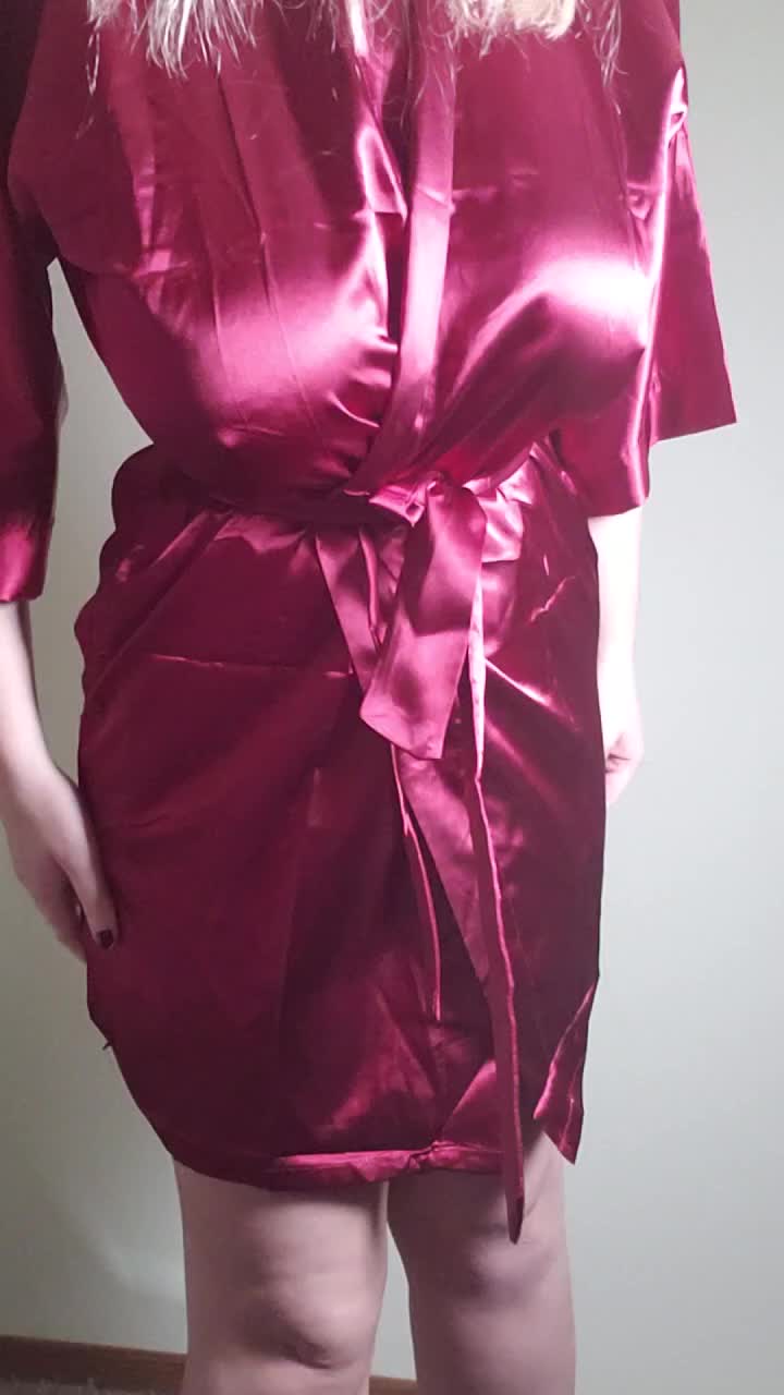 Hopefully my tits can distract you from the wrinkles on this robe. I just got it and really wanted to show it off!