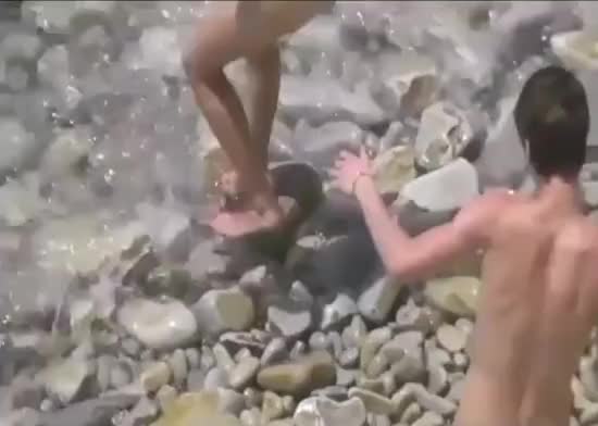 Hot couple at the beach