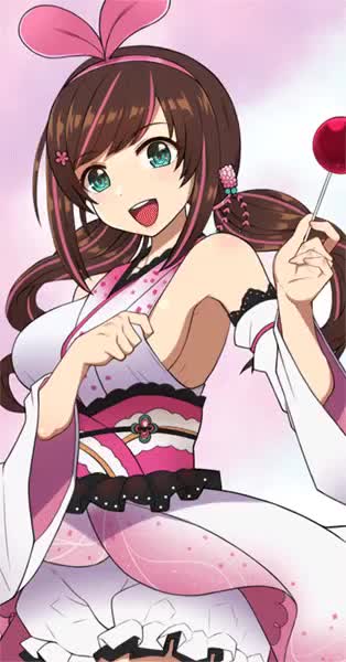 Kizuna ai - playfull nipple flash