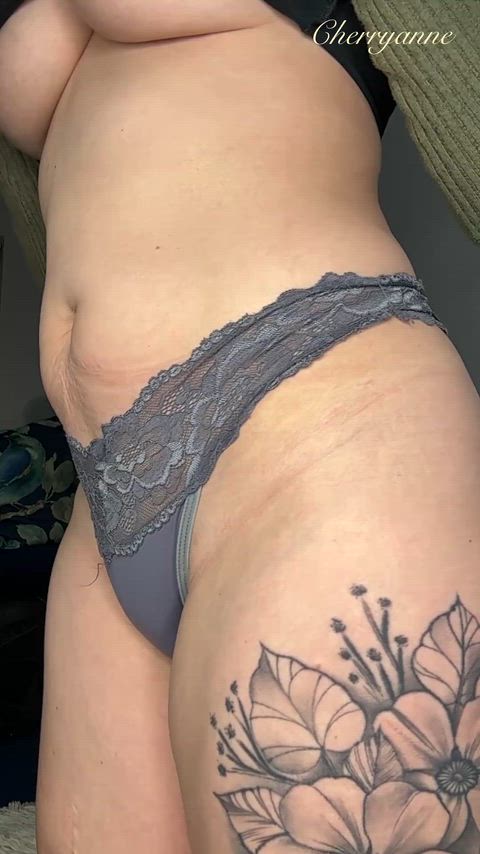 British mature wearing these grey thongs [selling]