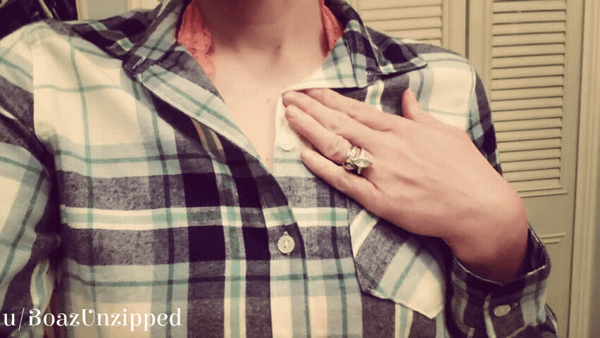 I love the contrast of flannel and lace.