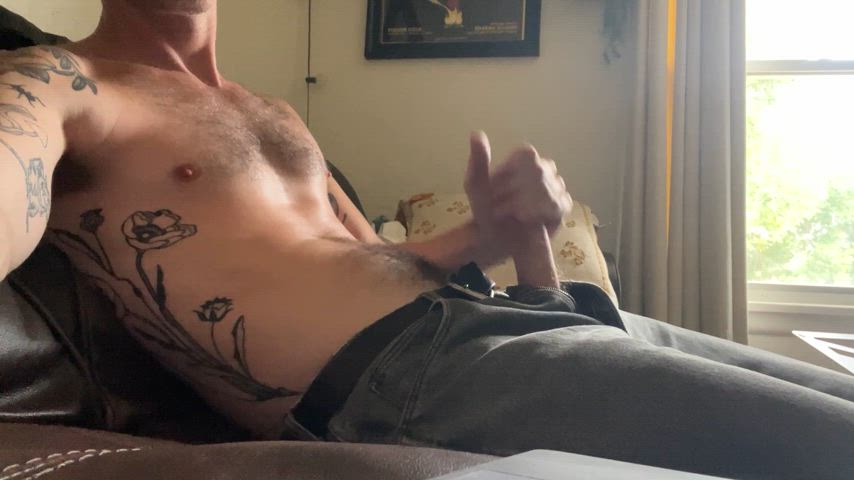Shot Through The Pants! A Huge Load. Are You Proud??
