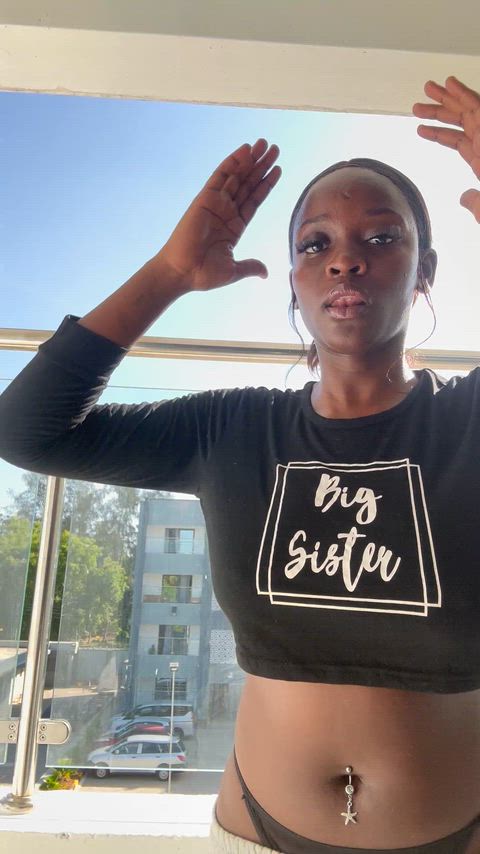 Wld you suck my tits even if the neighbors could see?