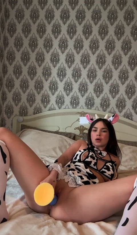BBW Big Dick Cum Dildo Doggystyle Jerk Off Lingerie MILF Natural Tits Tight Pussy Porn GIF by sofamur