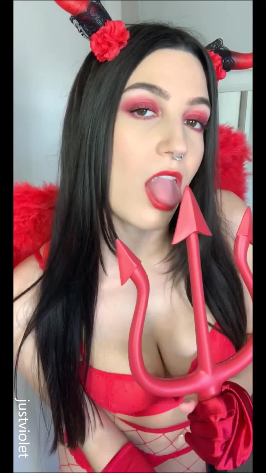 dressed as a naughty little devil