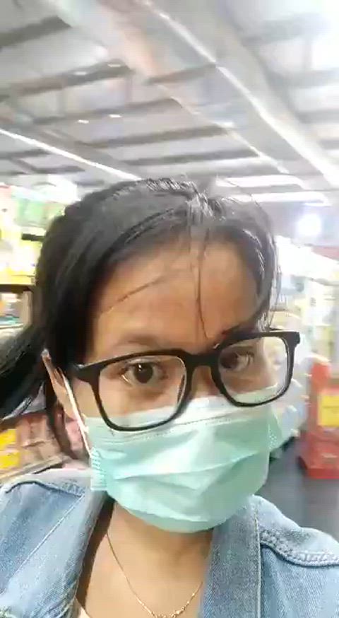 Asian Big Tits Boobs Flashing Glasses Grocery Store Milk Milking Natural Tits Public Porn GIF by populardick