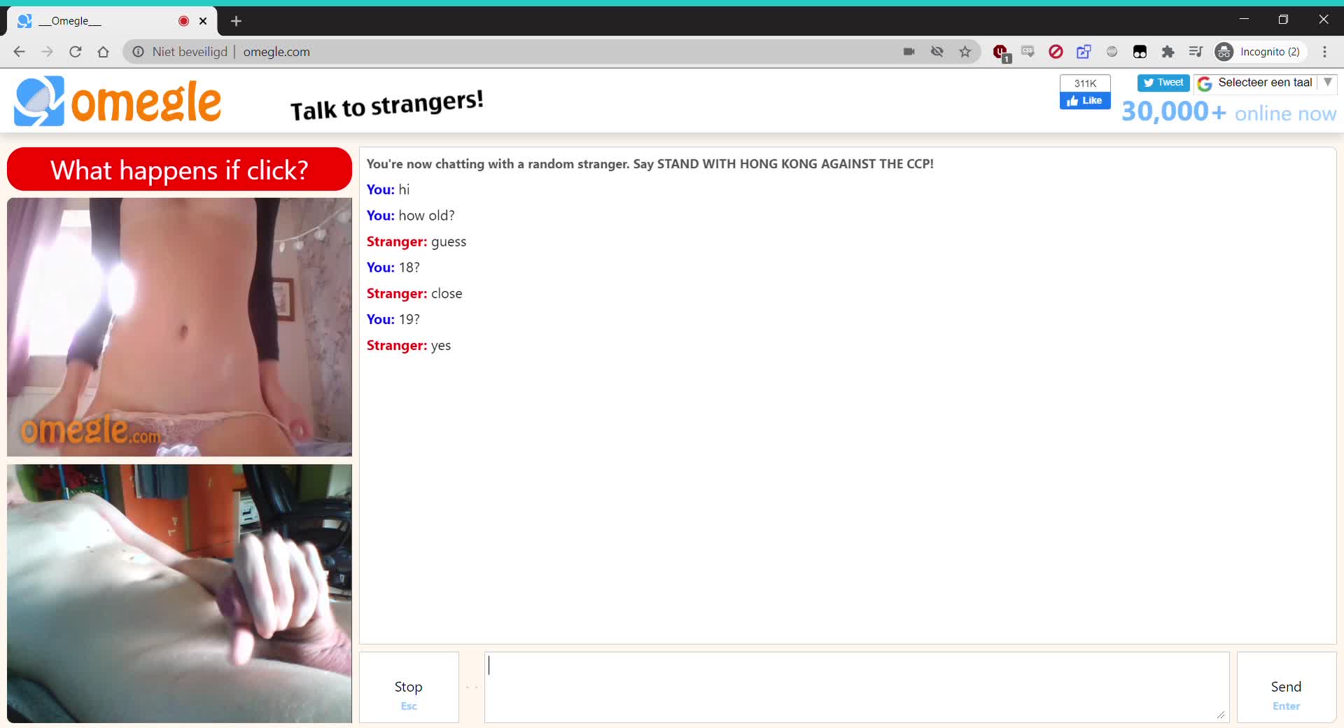 Was literally about to end my Omegle sesh to nut because no girls were around, when this 10/10 hottie came around i couldn't resist instantly nutting