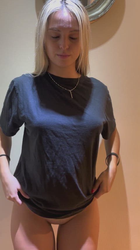 Showing off my small boobs today