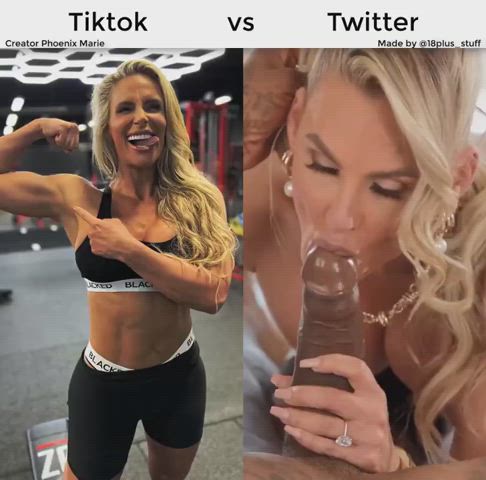 BBC BBC slut Blacked Blonde Blowjob Gym Phoenix Marie gif by goonhut.com